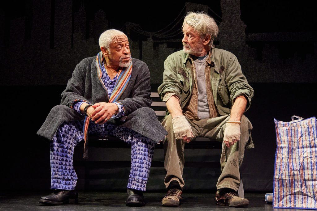 Ron-Canada-as-Cyrus-Holt-and-Stephen-Payne-as-Homeless-Man-in-Pay-the-Writer-directed-by-Karen-Carpenter-photographed-by-Jeremy-Daniel